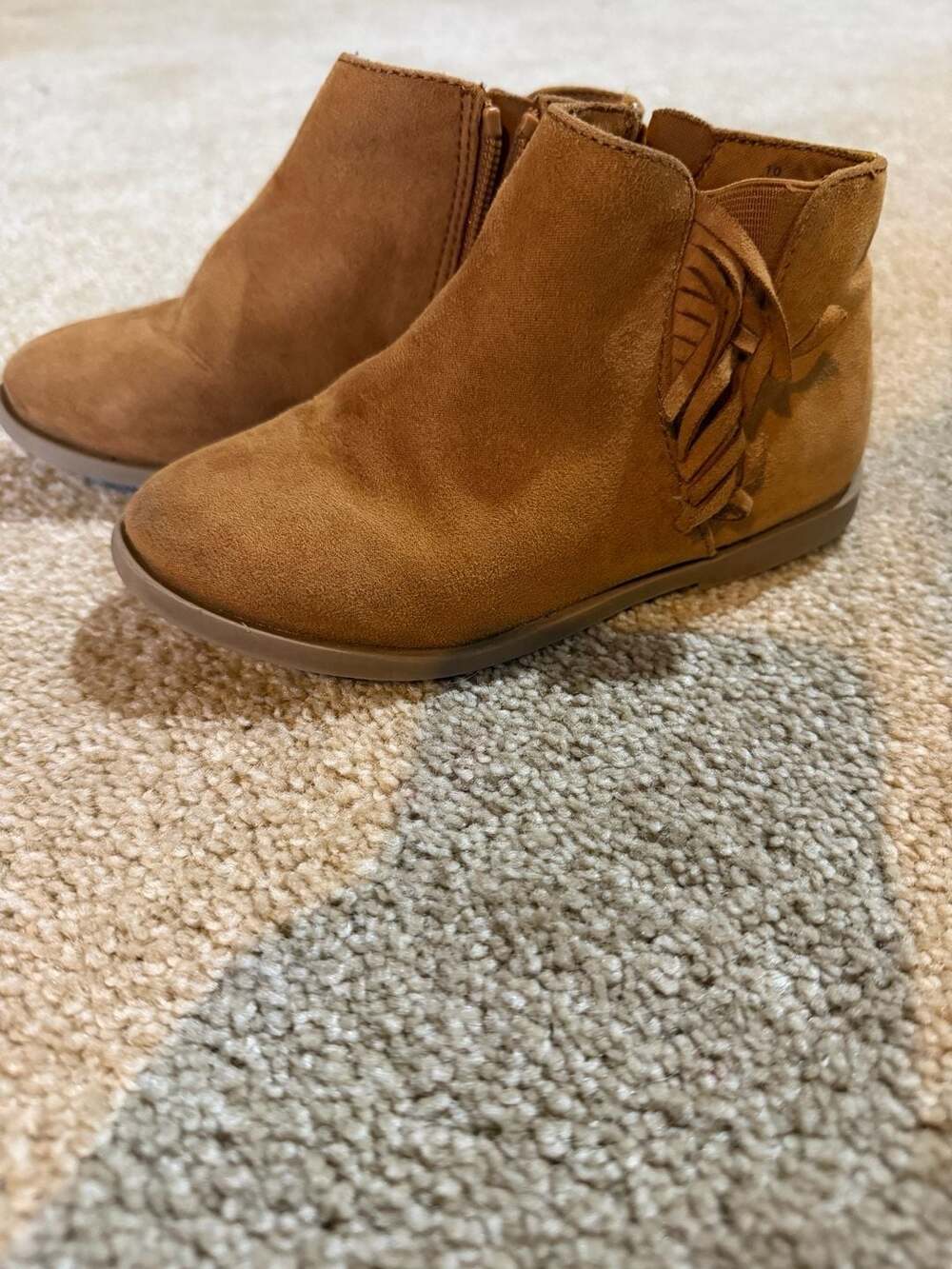 Old Navy Fringe Ankle Boots Size 10 Brown Toddler Girls
